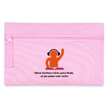 Meine Nachbarn hören gute Musik, - Federtasche - Rosa - Vorne