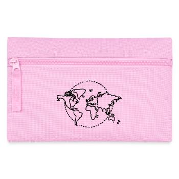 World Map Sketch - Pencil Case - pink - Front