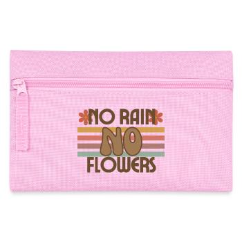 No Rain, No Flowers - Retro Vibes - Federtasche - Rosa - Vorne