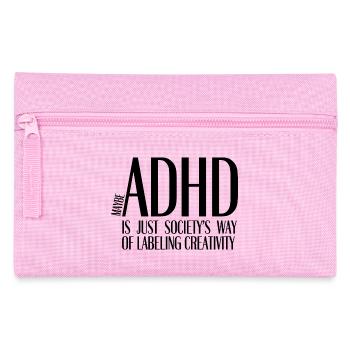 ADHD Is Just Society’s Way of Labeling Creativity - Federtasche - Rosa - Vorne