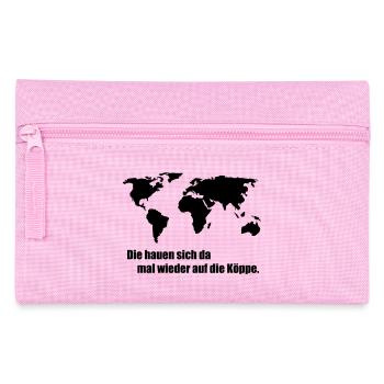 Weltkarte - Federtasche - Rosa - Vorne