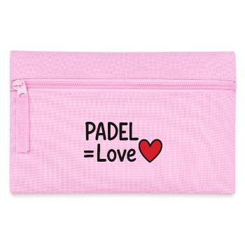 Padel Love Herz - Federtasche - Rosa - Vorne