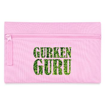 GURKENGURU Gurkenanbau Gärtner Gartenfreund - Federtasche - Rosa - Vorne