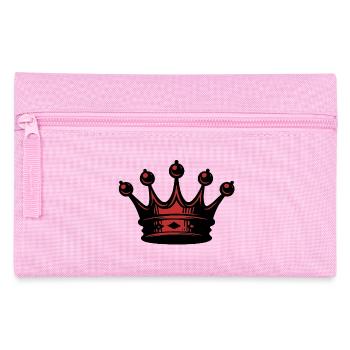 Rote Kronen-Silhouette - Federtasche - Rosa - Vorne