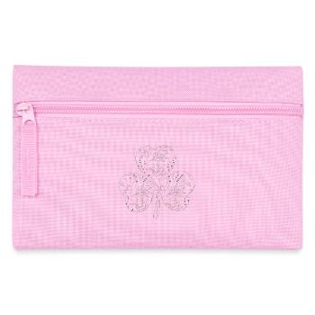 Vierblättriges Kleeblatt Geschenk Irland Mandala - Federtasche - Rosa - Vorne