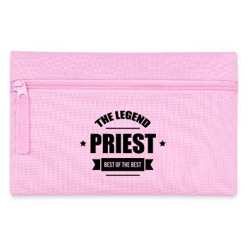 Priest Priester Prêtre Religion Cross Croix God - Pencil Case - pink - Front