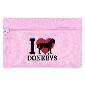 I love donkeys - Trousse - rose - Devant