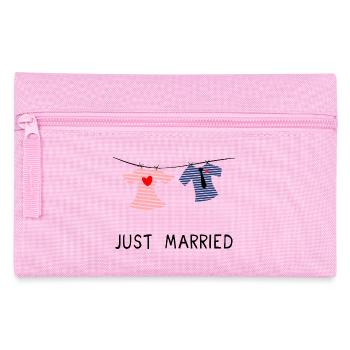 JUST MARRIED. MARRIED. ES LEBE DIE EHE - Federtasche - Rosa - Vorne