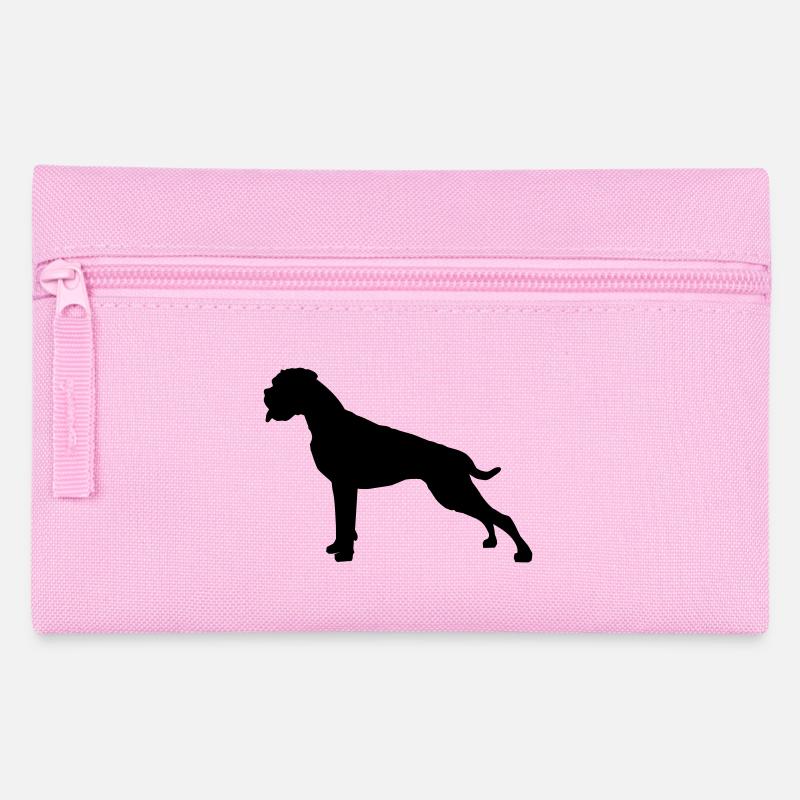 Boxer stand silhouette - Pencil Case - pink
