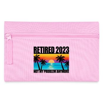 Ruhestand 2023 Ruhestand Geschenk für Männer & Frauen Lustig - Federtasche - Rosa - Vorne