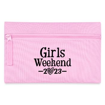 Girls Weekend 2023 Cute Girls Party Trip Vacation - Pencil Case - pink - Front
