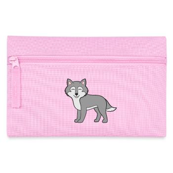Wolf Wolves - Pencil Case - pink - Front