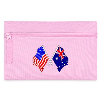 Drapeau des États-Unis et drapeau de l’Australie - Trousse - rose - Devant