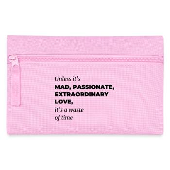 amour fou | Poème - Trousse - rose - Devant