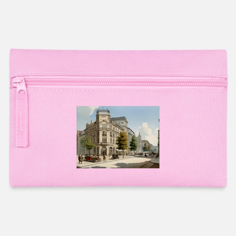 Städtebild 20er Jahre - Federtasche - Rosa
