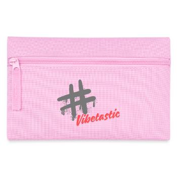 Slogan de l’étiquette de trappe Vibetastic - Trousse - rose - Devant