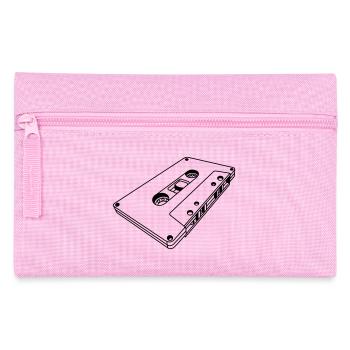 Cassette Oblique Retro – Music Mixtape Design - Trousse - rose - Devant