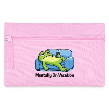 Lustiges Frosch-Meme - Federtasche - Rosa - Vorne