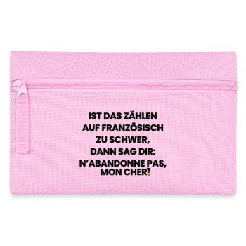 Deutsch-Französisch-Reim 1 (Ver. B) - Federtasche - Rosa - Vorne