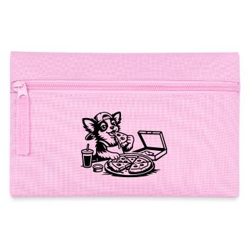 Chihuahua Pizza Eating Kids - Pencil Case - pink - Front