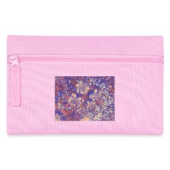 Fleurs psychédéliques imprimées néon - Trousse - rose - Devant