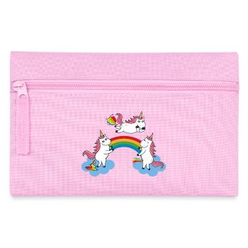 Peeing Puking farting unicorn - Pencil Case - pink - Front