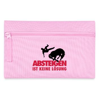 Absteigen ist auch keine Lösung - Federtasche - Rosa - Vorne