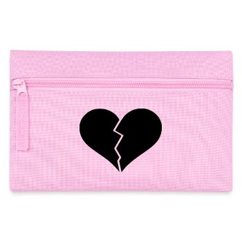 Herz zerbrochen Design gebrochenes Herz - Federtasche - Rosa - Vorne