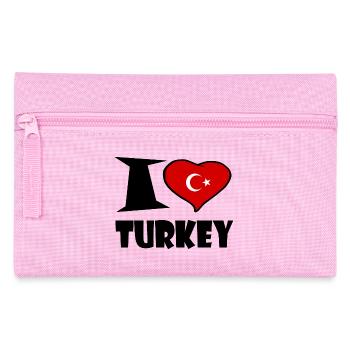 Türkei - I Liebe Türkei Flagge - Federtasche - Rosa - Vorne
