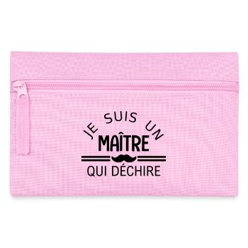 je suis un maitre qui déchire - Pencil Case - pink - Front