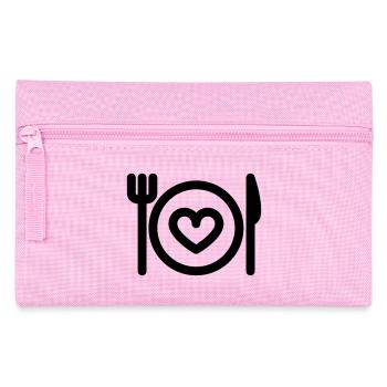 Exotic Flora Illustration in Pastel Shades - Pencil Case - pink - Front