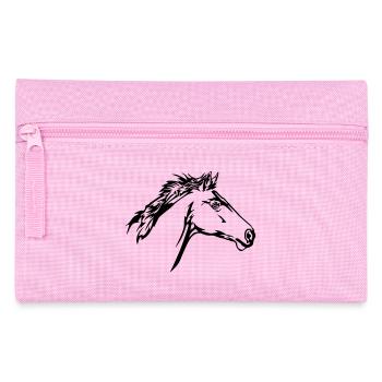 Tête de cheval en course - Trousse - rose - Devant