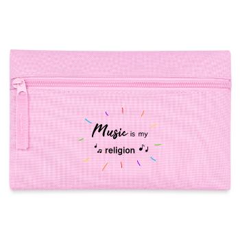 music is my religion - Federtasche - Rosa - Vorne