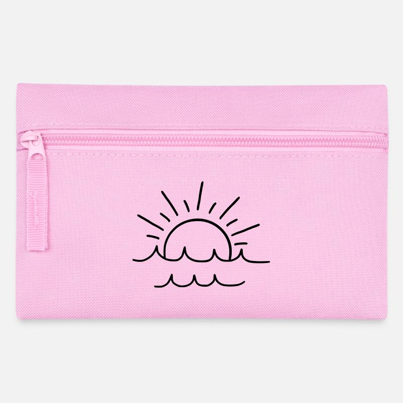 Sun and waves - Pencil Case - pink