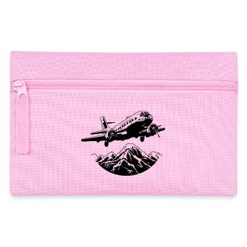 Flugzeug Grafik - Federtasche - Rosa - Vorne