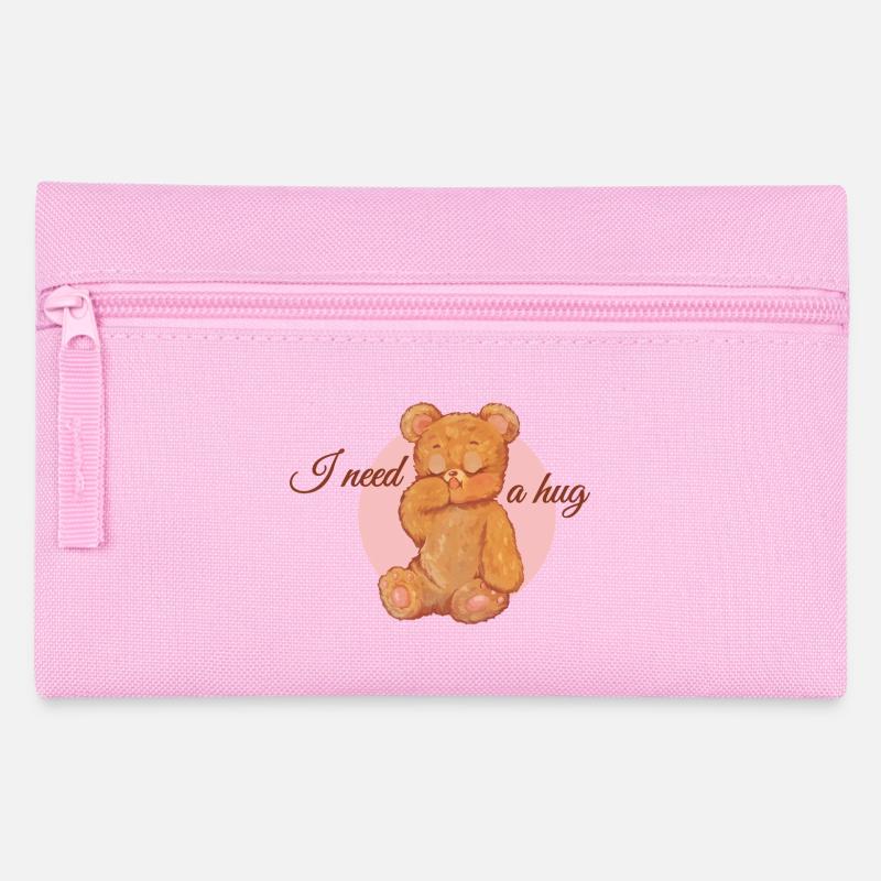 I need a hug - teddy - Federtasche - Rosa