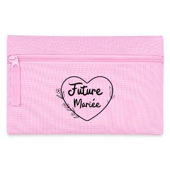 Das Blumenherz der zukünftigen Braut - Federtasche - Rosa - Vorne