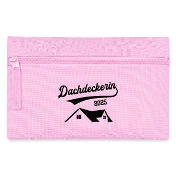 Dachdeckerin 2025 Beruf Dachdecker Dachdeckerei - Federtasche - Rosa - Vorne