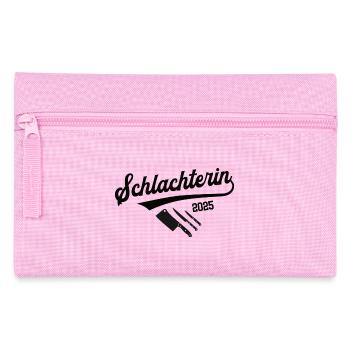 Schlachterin 2025 Beruf Schlachter Schlachterei - Federtasche - Rosa - Vorne