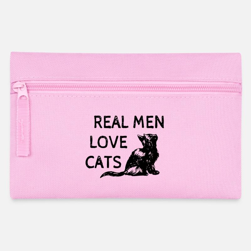 Real Men Love Cats chaton assis - Trousse - rose
