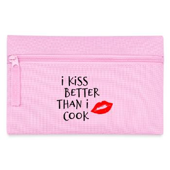 I kiss better than I cook - Pencil Case - pink - Front