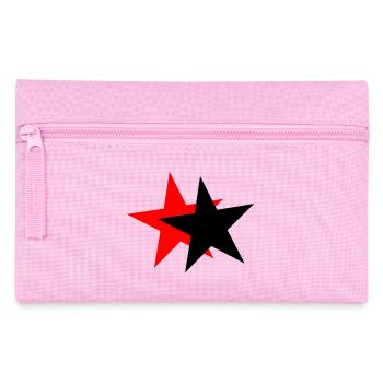 Sterne - schwarz rot - Federtasche - Rosa - Vorne