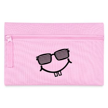 cool smiley with shutter shades - Pencil Case - pink - Front