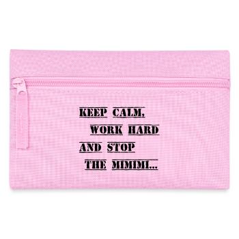 Work hard stop the Mimimi - Federtasche - Rosa - Vorne