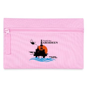 North Sea Aberdeen Oil Rig Platform - Pencil Case - pink - Front