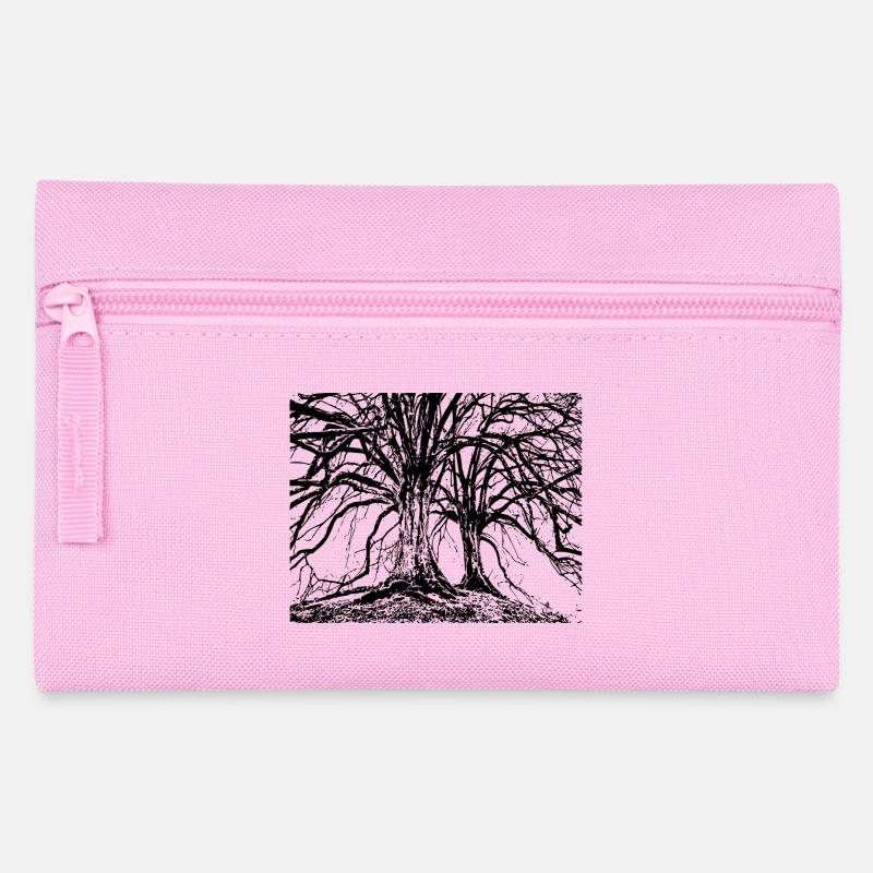 Bäume - Federtasche - Rosa