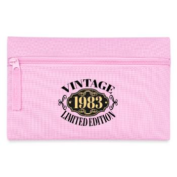 Vintage 1983 - 40 Years Old, 40th Birthday Gift - Pencil Case - pink - Front