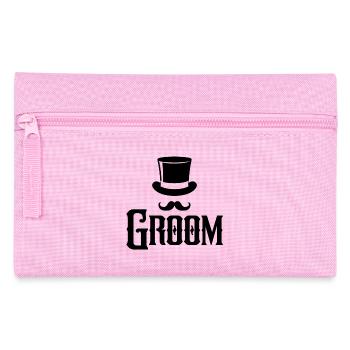 Groom Cool Top Hat & Moustache Mens Enterrement de vie de garçon - Trousse - rose - Devant