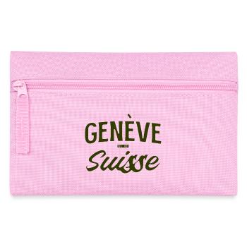 Genève Suisse Vintage Schriftzug - Federtasche - Rosa - Vorne