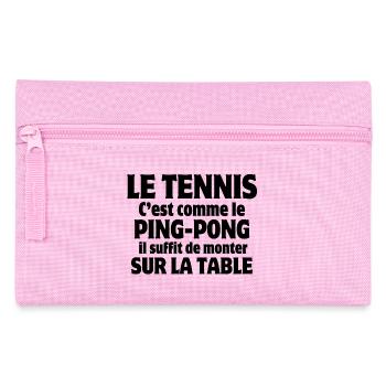 tennis, tennis comedy, table tennis - Pencil Case - pink - Front